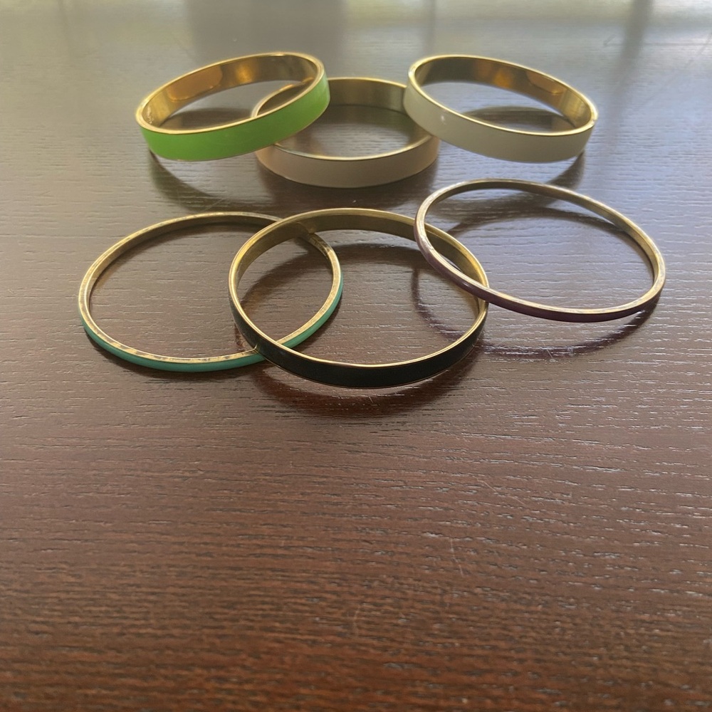 JCrew enamel bangle bracelets .. assoc size and color